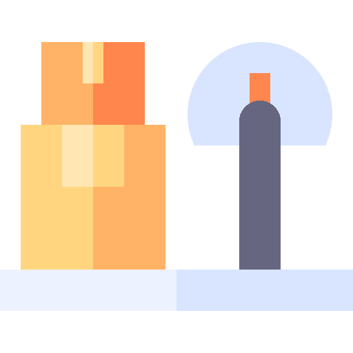 Weighing container packet parcel icon Weighing container packet parcel icon