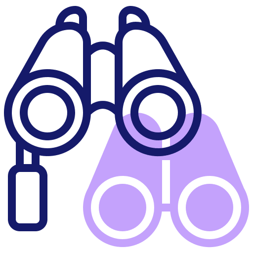 Binocular binoculars see vision icon