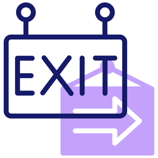 Exit exit sign entertainment icon