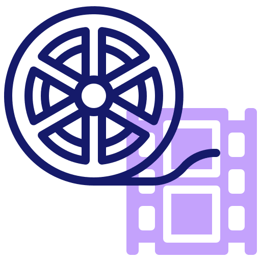 Film reel movie entertainment film reel icon
