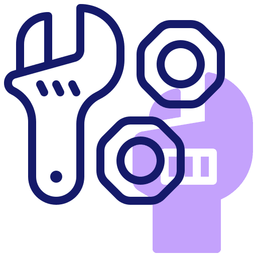 Adjustable spanner construction and tools wrench tool icon