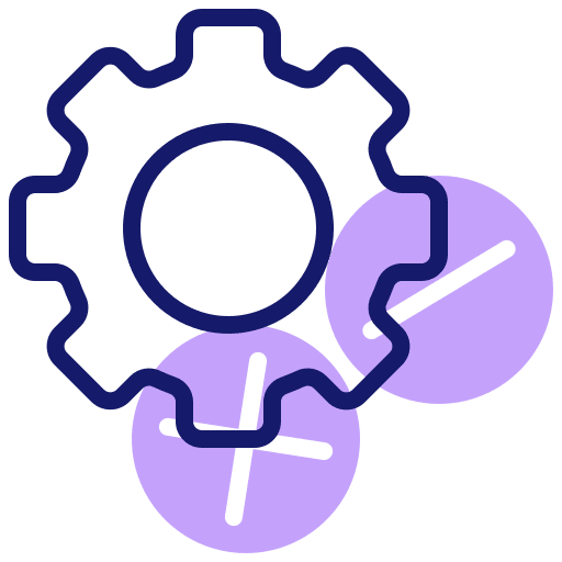 Gear nut construction and tools cogwheel icon