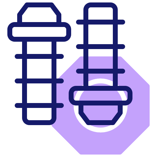 Nut construction and tools garage mechanic tools icon