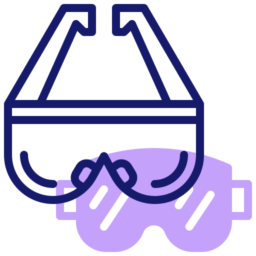 Safety glasses protection security safety icon Safety glasses protection security safety icon