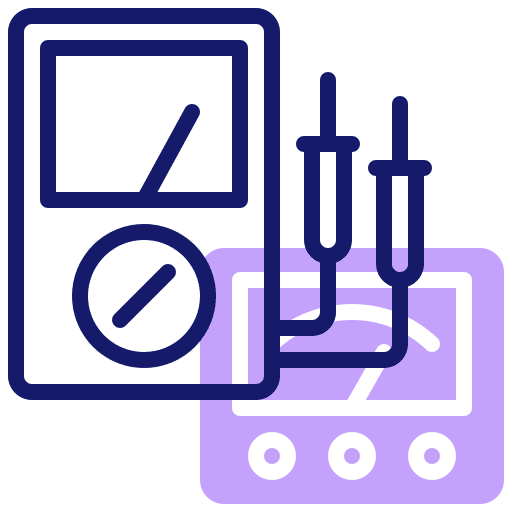 Voltmeter tester electronics controller icon Voltmeter tester electronics controller icon