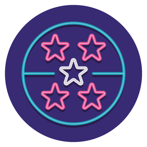 5 stars review stars five icon
