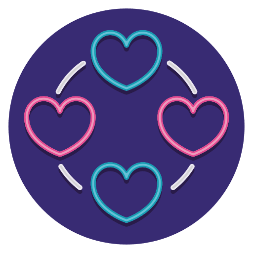 Hearts heart ticker happy icon