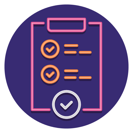 Survey notes files and folders checklist icon