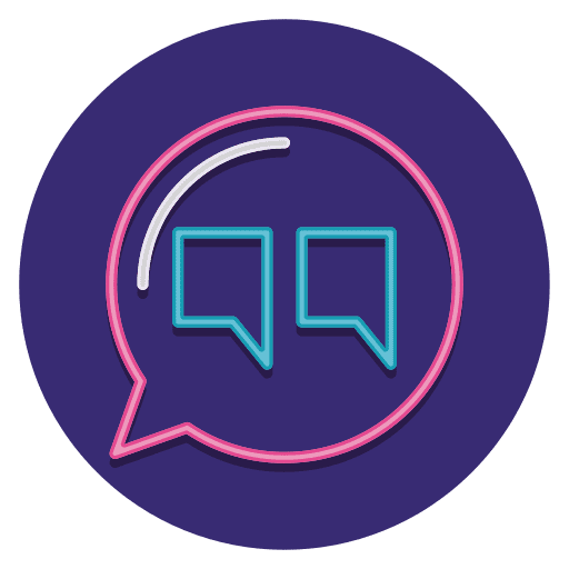 Quote communications speech bubble quote icon