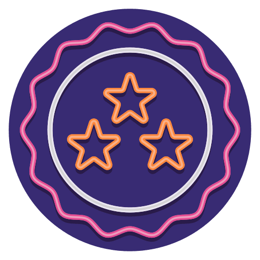 Star review seo and web conversation icon