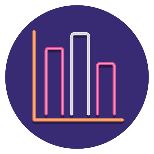 Vertical bars customer satisfaction vertical bar business and finance icon