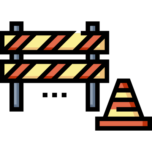 Barrier road sign traffic barrier security icon
