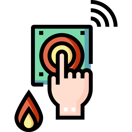 Fire alarm fire button security fire alarm icon