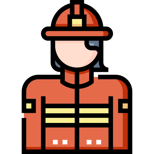 Firefighter occupation woman profession icon Firefighter occupation woman profession icon