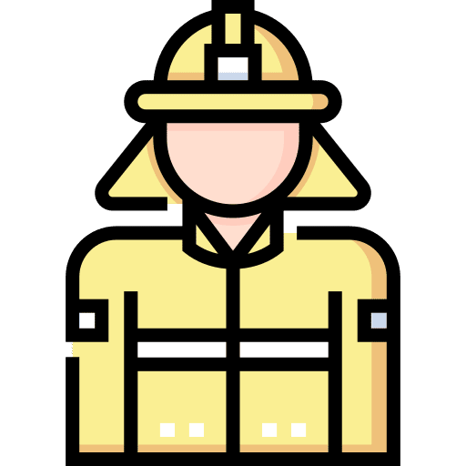 Firefighter professions and jobs avatar firefighter icon