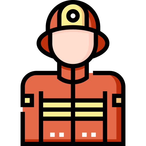 Firefighter user male people icon