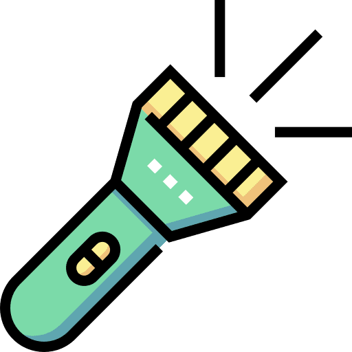 Flashlight lamp construction and tools electronics icon Flashlight lamp construction and tools electronics icon