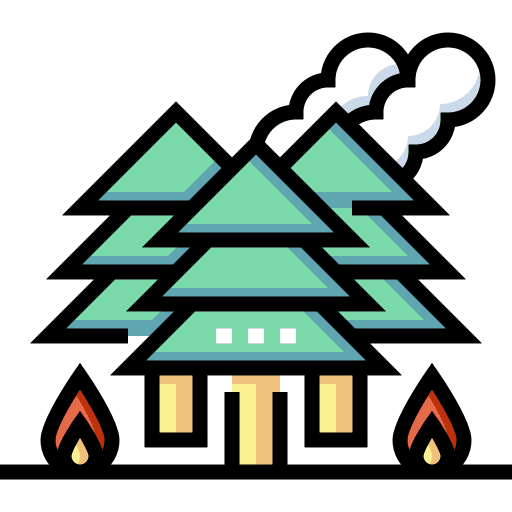 Forest disaster forest fires icon Forest disaster forest fires icon