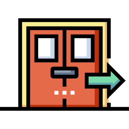 Emergency exit exit door emergency exit evacuation icon Emergency exit exit door emergency exit evacuation icon