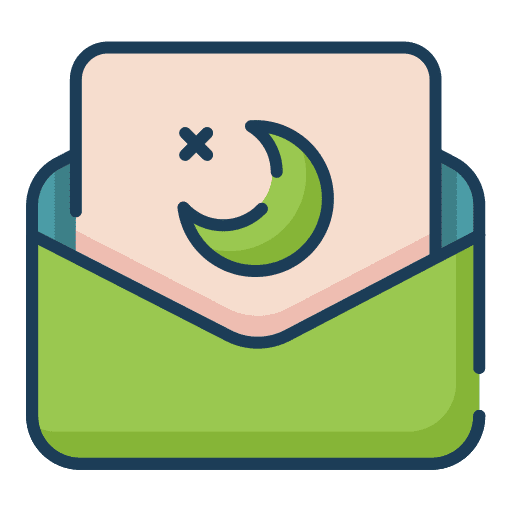 Message gift card message ramadan icon