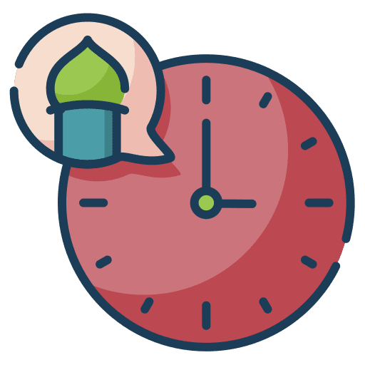 Time muslim ramadan clock icon