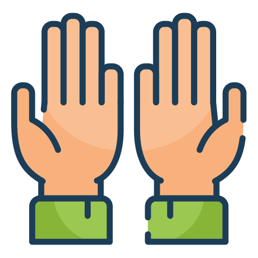 Hand muslim cultures pray icon