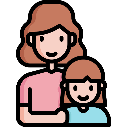 Mother girl mother daughter icon