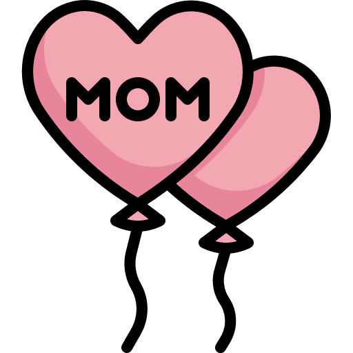 Balloon love and romance mothers day mom icon Balloon love and romance mothers day mom icon
