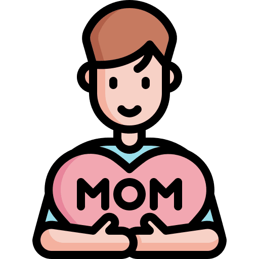 Son user love mom icon Son user love mom icon