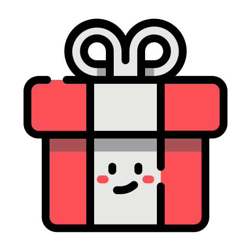 Gift box gift surprise face icon