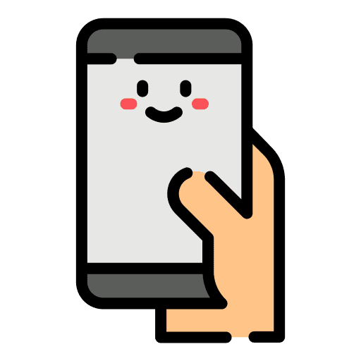 Smartphone hand mobile electronics icon