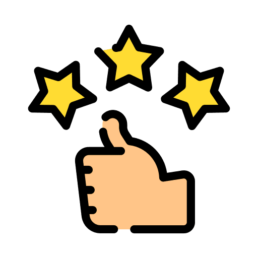 Thumbs up shop quality review icon