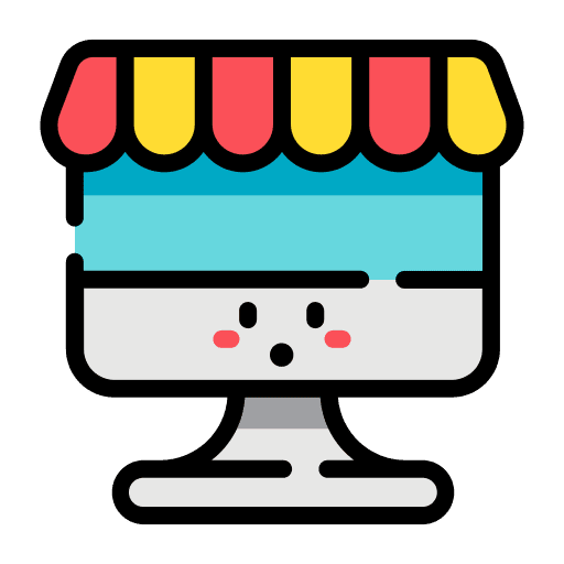 Online shop shopping face online shop icon Online shop shopping face online shop icon