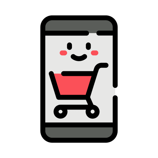 Online shopping commerce and shopping internet store icon Online shopping commerce and shopping internet store icon
