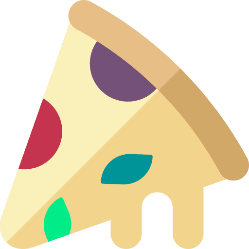 Pizza dishes food and restaurant tradition icon