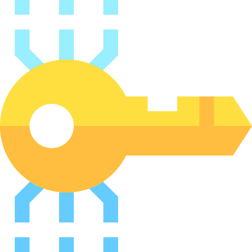 Key pass access door key icon