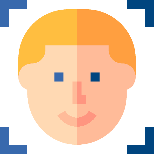 Scan scan face recognition face id icon