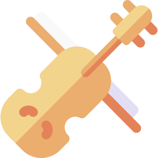 Violin fiddle orchestra musical instrument icon Violin fiddle orchestra musical instrument icon