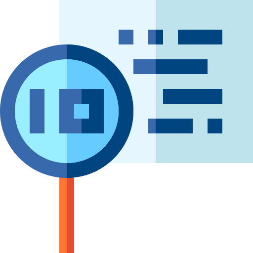 Binary programming binary loupe icon Binary programming binary loupe icon