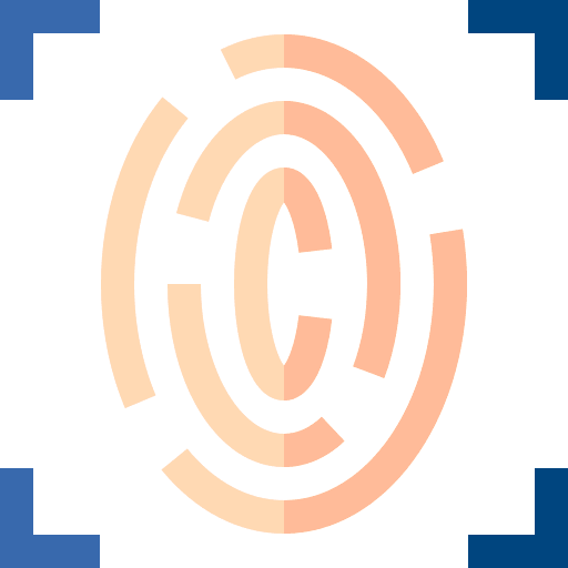 Fingerprint scan scanning technology icon Fingerprint scan scanning technology icon