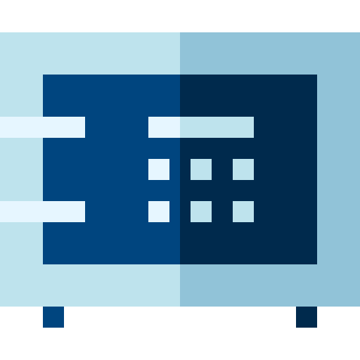 Safebox savings bank security icon Safebox savings bank security icon