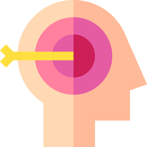Target audience head target audience commerce and shopping icon