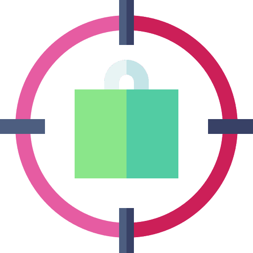 Target commerce and shopping buy shopping bag icon