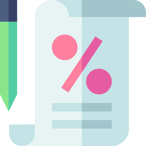 Taxation commerce and shopping percentage taxation icon