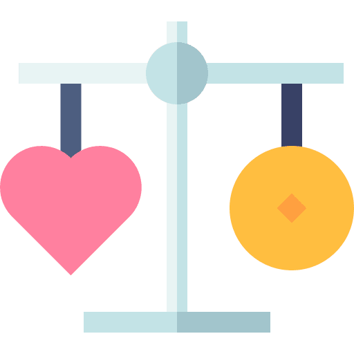 Balance commerce and shopping buy coin icon
