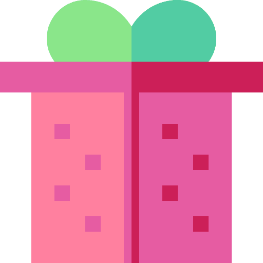 Gift commerce and shopping box package icon