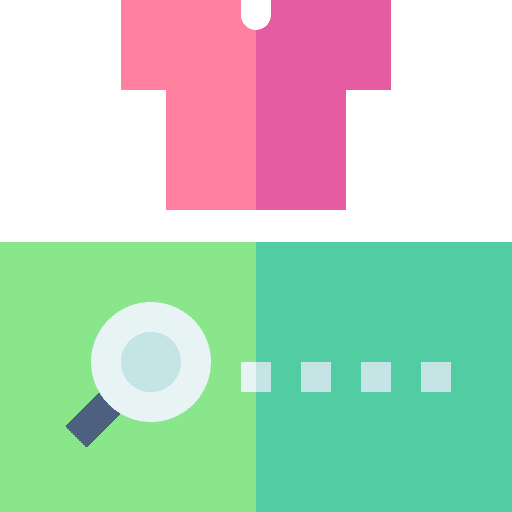 Search fashion commerce and shopping magnifying glass icon