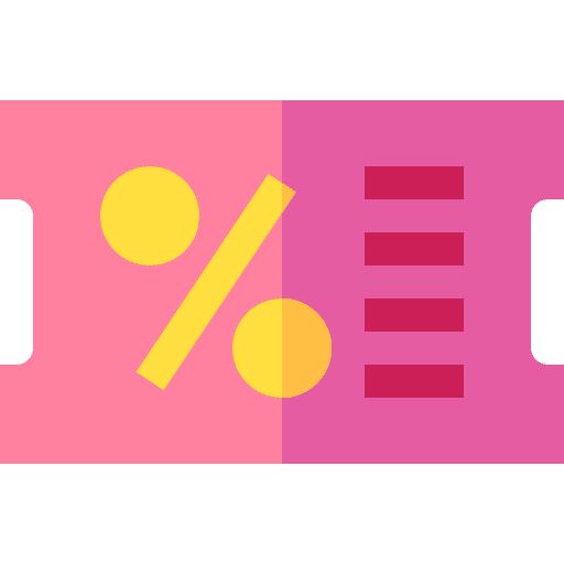 Discount commerce coupons offer icon