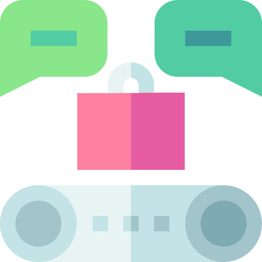Production speech bubble commerce and shopping production icon