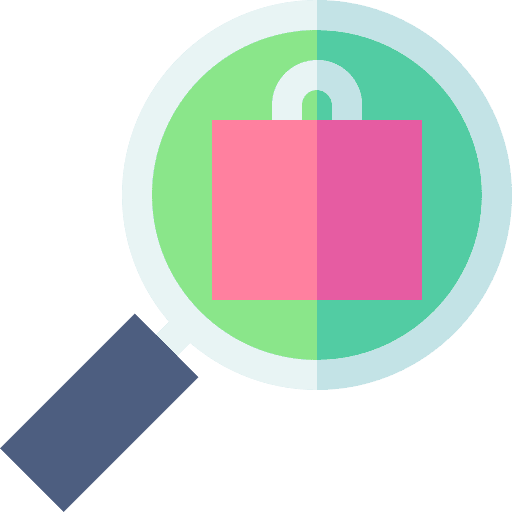 Search networking e-commerce shopping bag icon